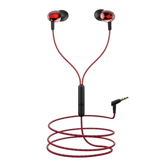 Premium Metal Wired In-Ear Earphones with Mic | Braided Cable | Deep Bass & Noise Isolation