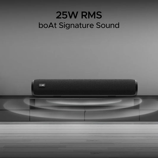 boAt 25W RMS Bluetooth Soundbar – Portable 2.0 Channel with Type-C & Multi-Connectivity