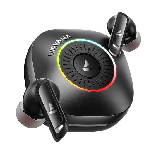 boAt Nirvana RGB Ring True Wireless Earbuds with 40H Playtime, Quad Mic & Fast Charging