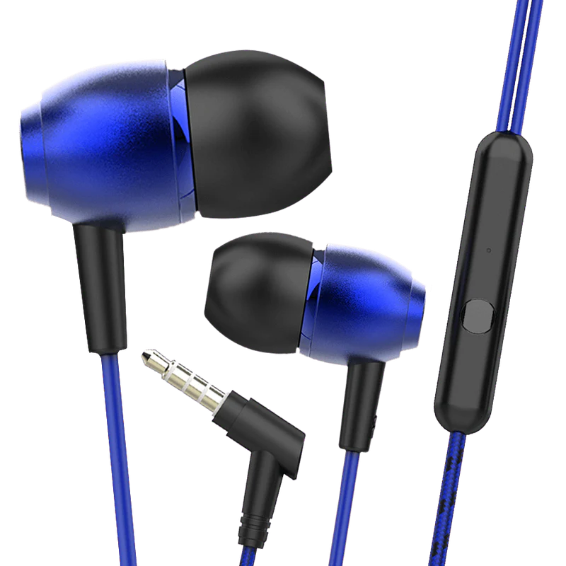 Premium Metal Wired In-Ear Earphones with Mic | Braided Cable | Deep Bass & Noise Isolation