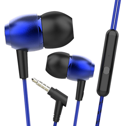 Premium Metal Wired In-Ear Earphones with Mic | Braided Cable | Deep Bass & Noise Isolation