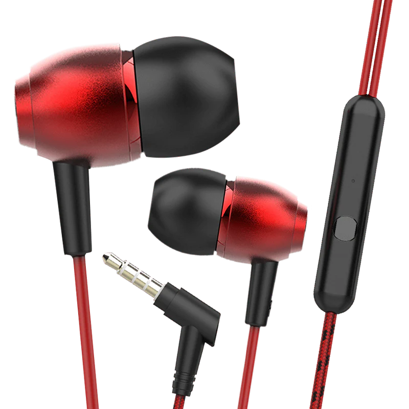 Premium Metal Wired In-Ear Earphones with Mic | Braided Cable | Deep Bass & Noise Isolation