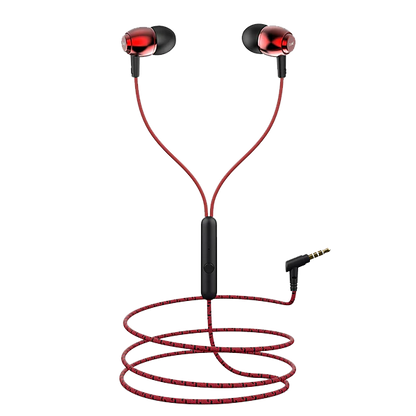 Premium Metal Wired In-Ear Earphones with Mic | Braided Cable | Deep Bass & Noise Isolation