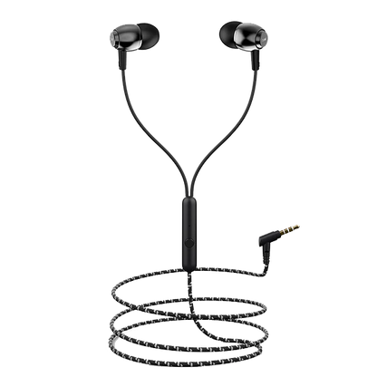 Premium Metal Wired In-Ear Earphones with Mic | Braided Cable | Deep Bass & Noise Isolation