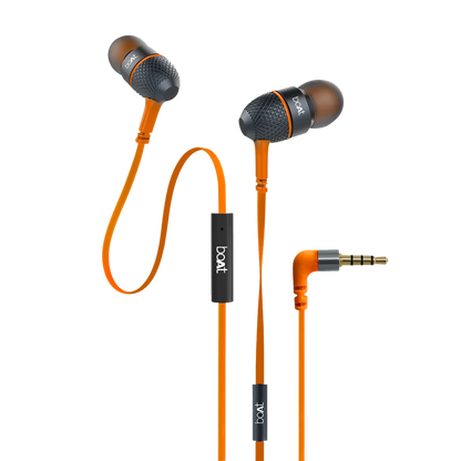 boAt Bassheads Wired In-Ear Earphones with Mic | Braided Cable | Extra Deep Bass & Noise Isolation