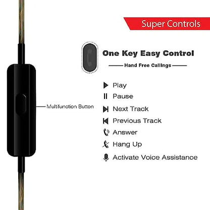 boAt Sports Wired Earphones with Ear Hooks | Deep Bass & Secure Fit | In-Ear Headphones with Mic