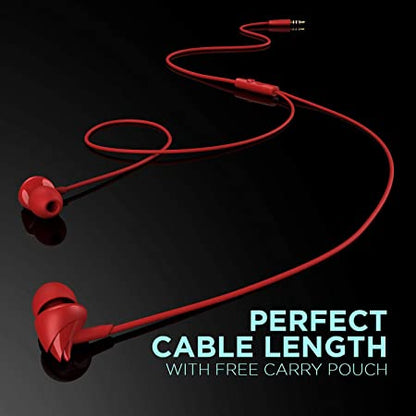 Premium In-Ear Wired Earphones with Deep Bass & Noise Isolation | Stylish Design | HD Mic
