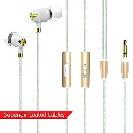 Premium Braided Wired In-Ear Earphones with Mic | HD Sound & Deep Bass | Luxury Bullet Design