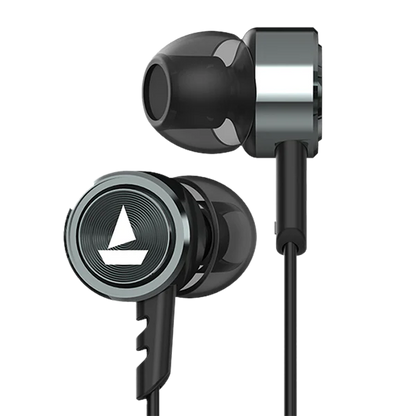 boAt Bassheads Wired In-Ear Earphones with Mic & HD Sound | Metal Finish | Deep Bass