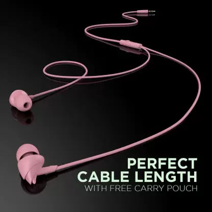 Premium In-Ear Wired Earphones with Deep Bass & Noise Isolation | Stylish Design | HD Mic