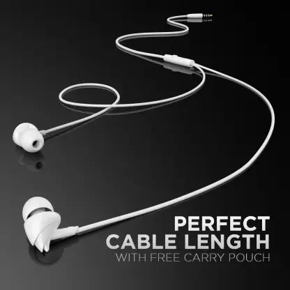 Premium In-Ear Wired Earphones with Deep Bass & Noise Isolation | Stylish Design | HD Mic
