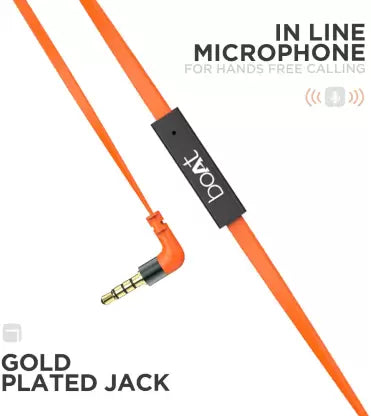 boAt Bassheads Wired In-Ear Earphones with Mic | Braided Cable | Extra Deep Bass & Noise Isolation