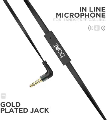 boAt Bassheads Wired In-Ear Earphones with Mic | Braided Cable | Extra Deep Bass & Noise Isolation