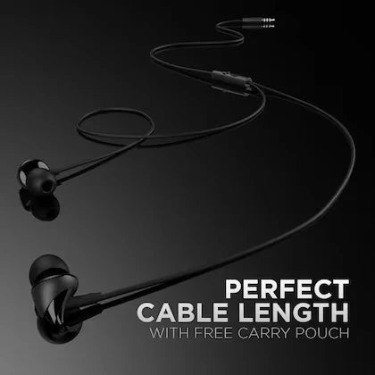 Premium In-Ear Wired Earphones with Deep Bass & Noise Isolation | Stylish Design | HD Mic
