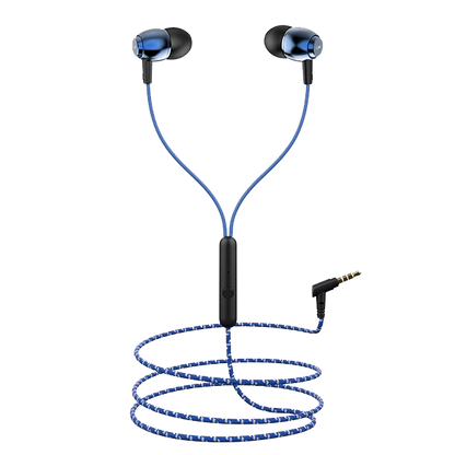 Premium Metal Wired In-Ear Earphones with Mic | Braided Cable | Deep Bass & Noise Isolation