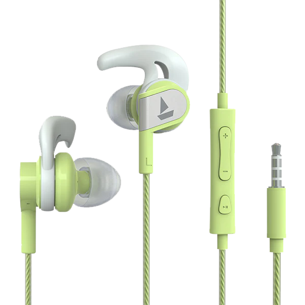 boAt Sports Wired In-Ear Earphones with Mic | Ear Hook Design | Deep Bass & Sweat Resistant
