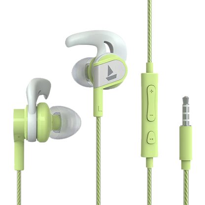 boAt Sports Wired In-Ear Earphones with Mic | Ear Hook Design | Deep Bass & Sweat Resistant