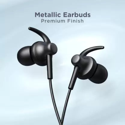 Sports Wired In-Ear Earphones with Ear Hooks | Deep Bass & Noise Isolation | Gym & Running Headphones with Mic